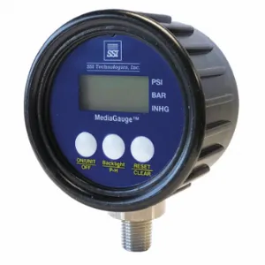 SSI MG1-30/0-A-9V-R Digital Industrial Vacuum Gauge, -30 To 0 Inch Hg/PSI, For Liquids & Gases, 1/4 Inch Npt | CU4GPW 487H51