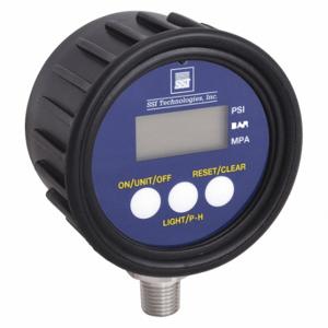 SSI MG1-5000-A-9V-R Digitales Industrie-Manometer, 0 bis 5000 PSI, für Flüssigkeiten und Gase, 1/4 Zoll NPT-Stecker | CU4GPH 45MT99
