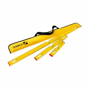 STABILA 29840 Torpedo Level Pro-Set, 1ft, 2ft, 4ft, 12 Inch24 Inch48 Inch Length, 3 Vials, Yellow | CU4GQF 787PF9