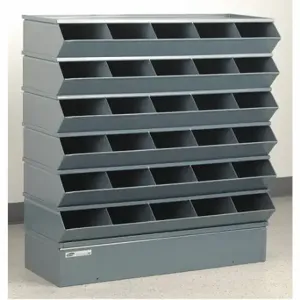 STACKBIN 3-230SSB Sectional Stacking Bin Unit, 36 Inch X 13 Inch X 37 Inch Size, Std, 30 Compartments, Gray | CU4GUZ 45NH52