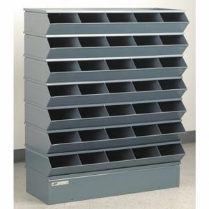 STACKBIN 3-235SSB Sectional Stacking Bin Units, 37 Inch X 13 Inch X 42 Inch Size, Std, 35 Compartments, Gray | CU4GTW 45NH54