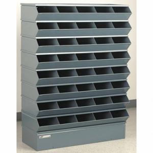 STACKBIN 3-240SSB Sectional Stacking Bin Unit, 13 Inch X 37 Inch X 48 Inch Size, Std, 40 Compartments, Gray | CU4GQH 45NH56