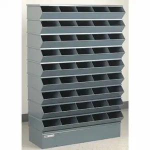 STACKBIN 3-245SSB Sectional Stacking Bin Unit, 37 Inch X 13 Inch X 54 Inch Size, Std, 45 Compartments, Gray | CU4GUR 45NH58