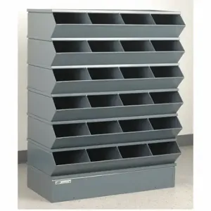 STACKBIN 3-324SSB Sectional Stacking Bin Unit, 37 Inch X 15 Inch X 51 Inch Size, Std, 24 Compartments, Gray | CU4GQP 45NH64