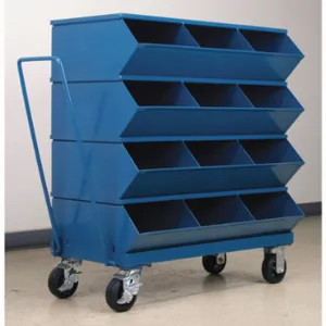 STACKBIN 3-412SSMB Sectional Stacking Bin Unit, 37 Inch X 5 3/8 Inch X 40 7/8 Inch Size, Caster | CU4GUV 45NH93