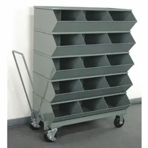 STACKBIN 3-415SSMB Sectional Stacking Bin Unit, 37 Inch X 20 1/2 Inch X 49 3/4 Inch Size, Caster | CU4GRC 45NH94