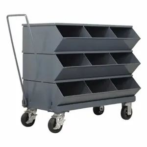 STACKBIN 3-49SSMB Sectional Stacking Bin Unit, 37 Inch X 20 1/2 Inch X 32 Inch Size, Caster, 9 Compartments | CU4GQY 45NH90