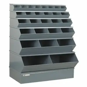 STACKBIN 3-5028SSB Sectional Stacking Bin Unit, 37 Inch X 24 Inch X 53 Inch Size, Std, 28 Compartments, Gray | CU4GRR 45NJ35