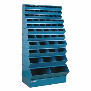 STACKBIN 3-5059SSB Sectional Stacking Bin Unit, 37 Inch X 24 Inch X 76 Inch Size, Std, 59 Compartments, Blue | CU4GRU 45NJ38