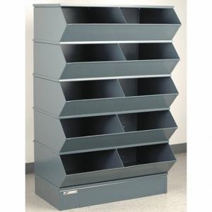 STACKBIN 3-510SSB Sectional Stacking Bin Unit, 37 Inch X 24 Inch X 55 Inch Size, Std, 10 Compartments, Gray | CU4GUT 45NH80