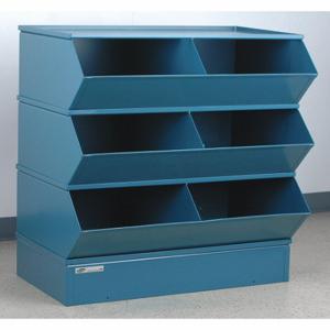 STACKBIN 3-56SSB Sectional Stacking Bin Unit, 37 Inch X 24 Inch X 33 Inch Size, Std, 6 Compartments, Blue | CU4GRJ 45NH77