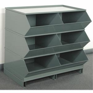 STACKBIN 3-56SSPB Sektional-Stapelbehältereinheit, 37 Zoll x 24 Zoll x 35 1/8 Zoll Größe, Palette, 6 Fächer | CU4GRK 45NJ29