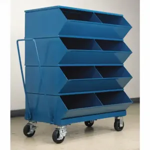 STACKBIN 3-58SSMB Sectional Stacking Bin Units, 37 Inch X 5 3/8 Inch X 48 1/4 Inch Size, Caster | CU4GUQ 45NJ02