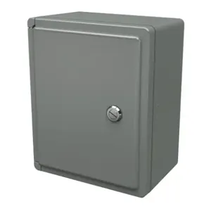 STAHLIN CL1109HL Enclosure, 11 x 9 x 6 Inch Size, Wall Mount, Fiberglass Reinforced Polyester, Gray | CV7JWN