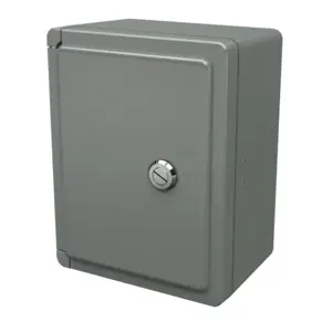 STAHLIN CL907HL Enclosure, 9 x 7 x 5 Inch Size, Wall Mount, Fiberglass Reinforced Polyester, Gray | CV7JXH