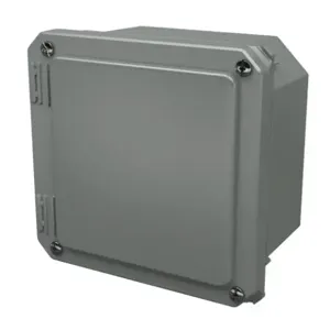 STAHLIN DS60604W Enclosure, 6 x 6 x 4 Inch Size, Wall Mount, Fiberglass Reinforced Polyester, Gray | CV7JYZ