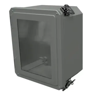 STAHLIN DSW100806HLL Enclosure, 10 x 8 x 6 Inch Size, Wall Mount, Fiberglass Reinforced Polyester, Gray | CV7JZM