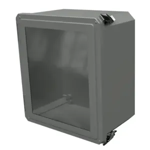 STAHLIN DSW141208HPL Enclosure, 14 x 12 x 8 Inch Size, Wall Mount, Fiberglass Reinforced Polyester, Gray | CV7JZR