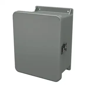 STAHLIN J100806HLL Enclosure, 10 x 8 x 6 Inch Size, Wall Mount, Fiberglass Reinforced Polyester, Gray | CV7LAG