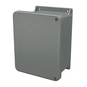 STAHLIN J100806HW Enclosure, 10 x 8 x 6 Inch Size, Wall Mount, Fiberglass Reinforced Polyester, Gray | CV7LAJ