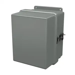 STAHLIN J10088SSH Enclosure, 10 x 8 x 8 Inch Size, Wall Mount, Fiberglass Reinforced Polyester, Gray | CV7LAL