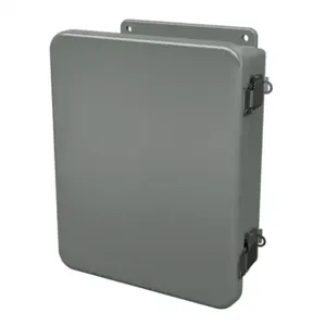 STAHLIN J1008HPL Enclosure, 10 x 8 x 4 Inch Size, Wall Mount, Fiberglass Reinforced Polyester, Gray | CV7LAQ