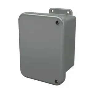 STAHLIN J604HW Enclosure, 6 x 4 x 4 Inch Size, Wall Mount, Fiberglass Reinforced Polyester, Gray | CV7LCE