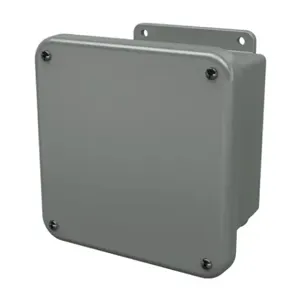 STAHLIN J606W Enclosure, 6 x 6 x 4 Inch Size, Wall Mount, Fiberglass Reinforced Polyester, Gray | CV7LCK