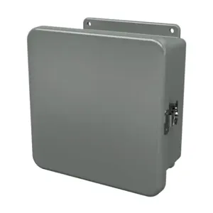 STAHLIN J808HLL Enclosure, 8 x 8 x 4 Inch Size, Wall Mount, Fiberglass Reinforced Polyester, Gray | CV7LCT