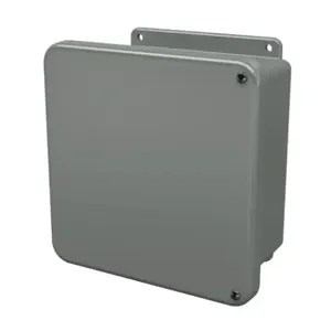 STAHLIN J808HW Enclosure, 8 x 8 x 4 Inch Size, Wall Mount, Fiberglass Reinforced Polyester, Gray | CV7LCV