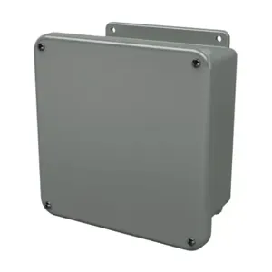 STAHLIN J808W Enclosure, 8 x 8 x 4 Inch Size, Wall Mount, Fiberglass Reinforced Polyester, Gray | CV7LCW