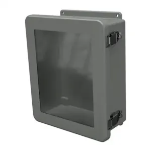 STAHLIN JW1210HPL Enclosure, 12 x 10 x 5 Inch Size, Wall Mount, Fiberglass Reinforced Polyester, Gray | CV7LDA