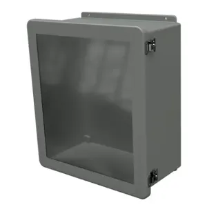 STAHLIN JW1816HLL Enclosure, 18 x 16 x 8 Inch Size, Wall Mount, Fiberglass Reinforced Polyester, Gray | CV7LDF