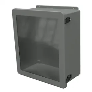 STAHLIN JW1816HPL Enclosure, 18 x 16 x 8 Inch Size, Wall Mount, Fiberglass Reinforced Polyester, Gray | CV7LDG