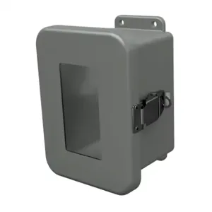 STAHLIN JW604HPL Enclosure, 6 x 4 x 4 Inch Size, Wall Mount, Fiberglass Reinforced Polyester, Gray | CV7LDJ