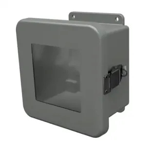 STAHLIN JW606HPL Enclosure, 6 x 6 x 4 Inch Size, Wall Mount, Fiberglass Reinforced Polyester, Gray | CV7LDK