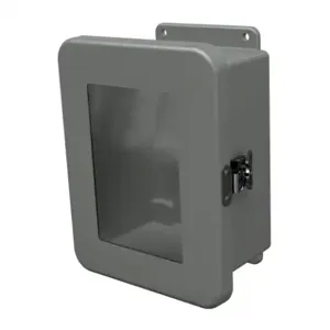 STAHLIN JW806HLL Enclosure, 8 x 6 x 4 Inch Size, Wall Mount, Fiberglass Reinforced Polyester, Gray | CV7LDL