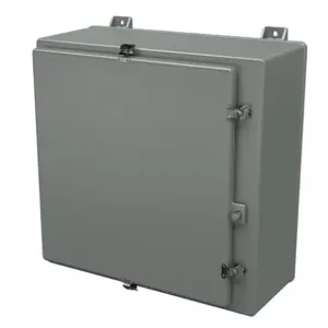 STAHLIN N242410HWT Enclosure, 24 x 24 x 10 Inch Size, Wall Mount, Fiberglass Reinforced Polyester, Gray | CV7LGB