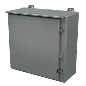 STAHLIN N242410RT Enclosure, 24 x 24 x 10 Inch Size, Wall Mount, Fiberglass Reinforced Polyester, Gray | CV7LGC