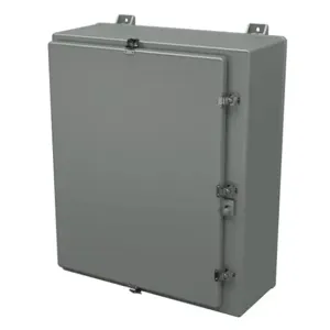 STAHLIN N302410HWT Enclosure, 30 x 24 x 10 Inch Size, Wall Mount, Fiberglass Reinforced Polyester, Gray | CV7LGG