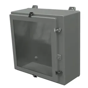 STAHLIN NW242410HWT Enclosure, 24 x 24 x 10 Inch Size, Wall Mount, Fiberglass Reinforced Polyester, Gray | CV7LGN