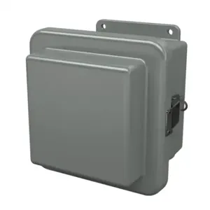 STAHLIN RJ606HPL Enclosure, 6 x 6 x 6 Inch Size, Wall Mount, Fiberglass Reinforced Polyester, Gray | CV7LJA