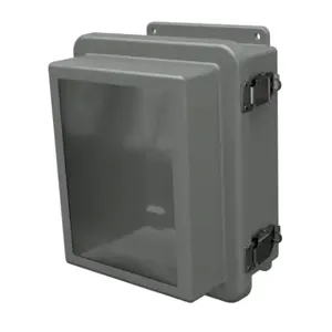 STAHLIN RJW1008HPL Enclosure, 10 x 8 x 6 Inch Size, Wall Mount, Fiberglass Reinforced Polyester, Gray | CV7LJH