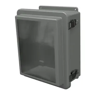 STAHLIN RJW1210HPL Enclosure, 12 x 10 x 6 Inch Size, Wall Mount, Fiberglass Reinforced Polyester, Gray | CV7LJJ