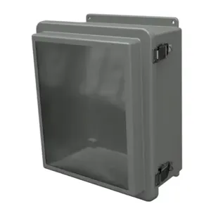 STAHLIN RJW1412HPL Enclosure, 14 x 12 x 7 Inch Size, Wall Mount, Fiberglass Reinforced Polyester, Gray | CV7LJL