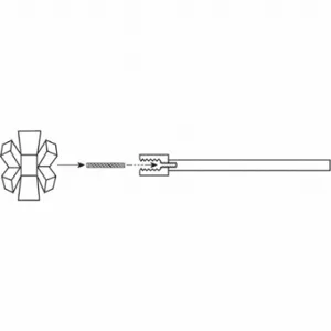 STANDARD ABRASIVES 700143 Specialty Mandrel, 1/4 Inch Size Straight Shank, #8-32 Thread, 3 Inch Size Lg | CV4PFA 34AY26