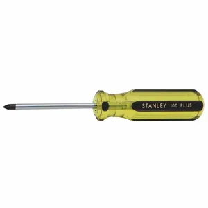 STANLEY 64-101-A Screwdriver, #1 Tip Size, 6 3/4 Inch Length, 3 Inch Shank Length, Ergonomic Grip | CU4JTL 53JT18