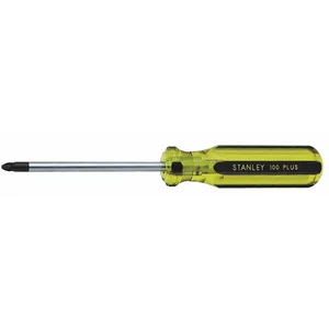 STANLEY 64-102-A Screwdriver, 4 Inch Shank, 2 Standard Tip, Steel | CD3YFJ 53JT19