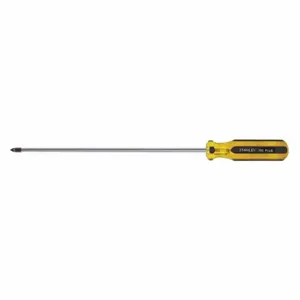 STANLEY 64-172-A Screwdriver, #2 Tip Size, 14 1/4 Inch Length, 10 Inch Shank Length, Ergonomic Grip | CU4JTM 53JT21