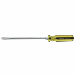 STANLEY 66-013-A Magnetic Tip Slotted Screwdriver, 5/16 Inch Tip Size, 13 Inch Overall Length | CU4JWR 53JT03